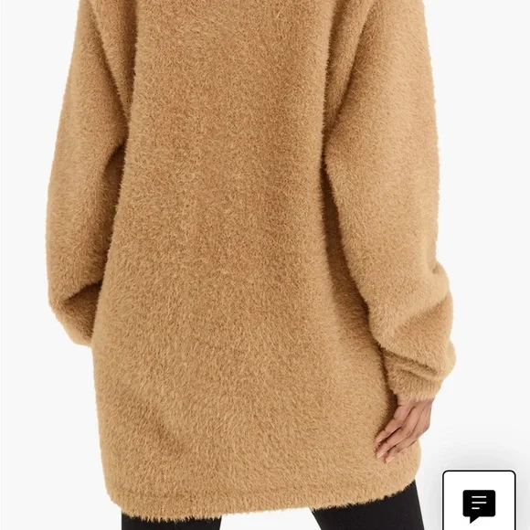 NWOT J CREW POINT SUR FUZZY CARDIGAN LT BLUE MEDIUM OVERSIZED ZIP UP JACKET - Picture 7 of 13